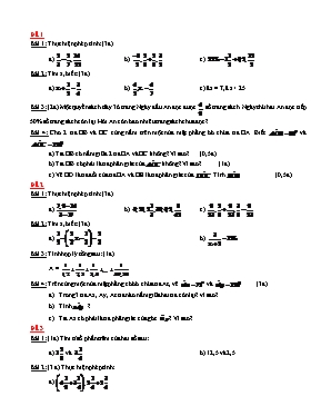 10 Đề luyện thi học kỳ II môn Toán Lớp 6